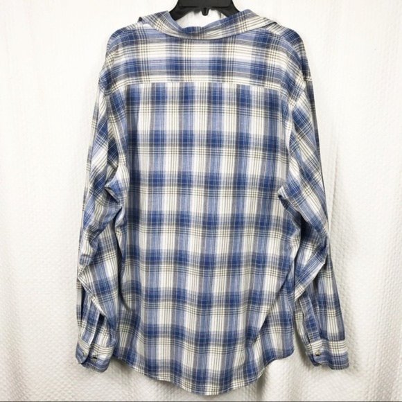 Lee Dungarees Blue/Gray Plaid Long Sleeve XL - Picture 6 of 8